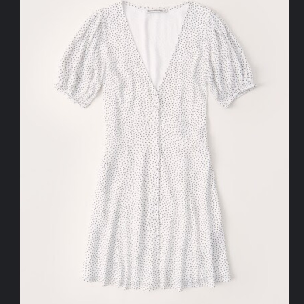 Abercrombie and Fitch. Puff sleeve, button up mini dress
